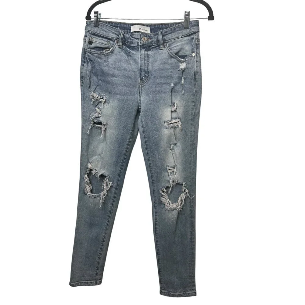 KanCan High-Rise Distressed Skinny Jeans - Size 7/27 - Picture 1 of 2